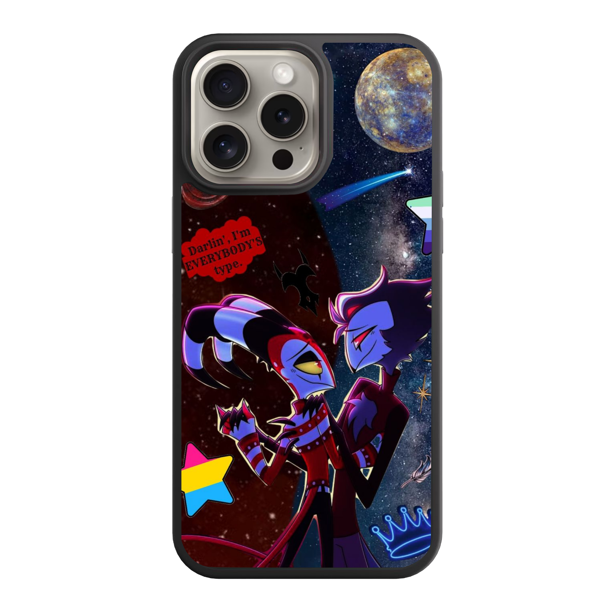 Helluva Boss Phone Case For iPhone Samsung Galaxy Pixel - Blitz And Stolas Everybody's Type Poster Art