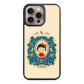 Chibi Maruko Chan Phone Case For iPhone Samsung Galaxy Pixel - Chibi Maruko Chan Folk Art Floral Emblem On Beige Background