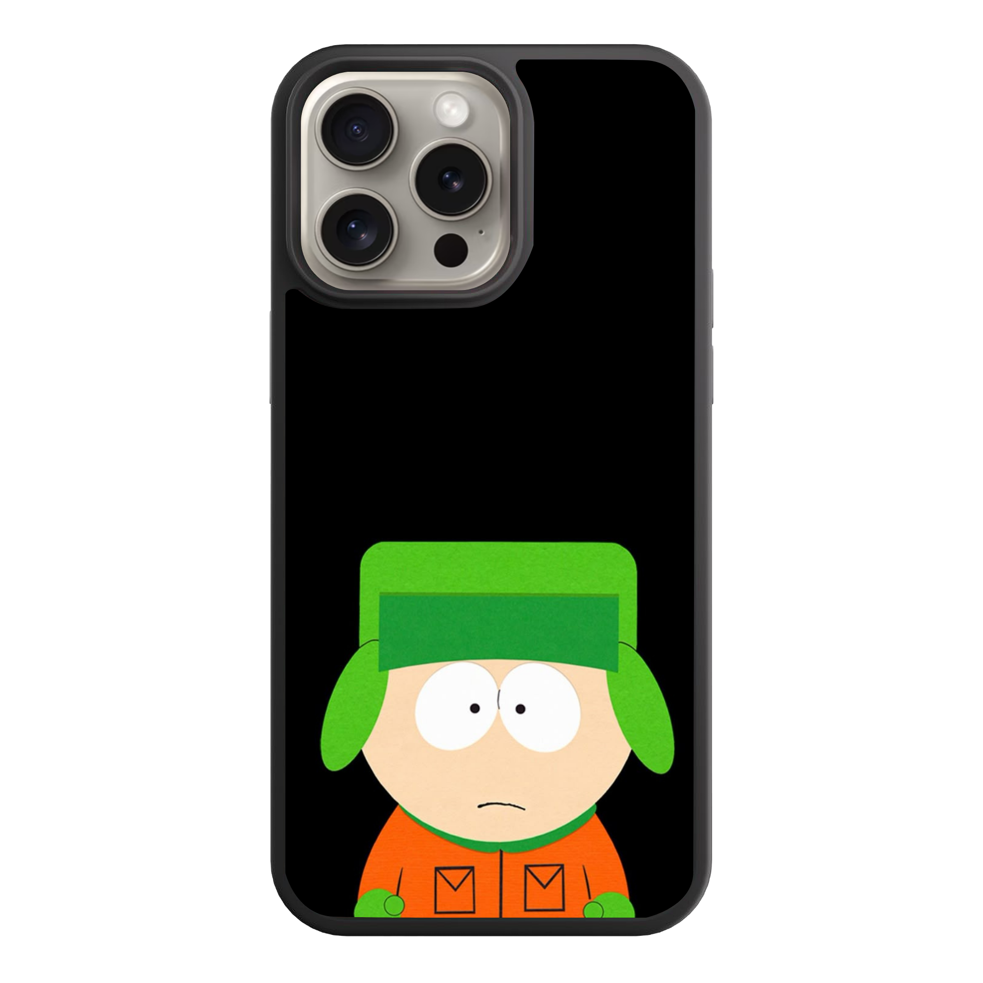 South Park Kyle Phone Case For iPhone Samsung Galaxy Pixel - South Park Kyle Broflovski On Black Background