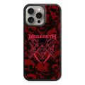 Megadeth Phone Case For iPhone Samsung Galaxy Pixel - Megadeth Vic Rattlehead Logo On Red Skull Background
