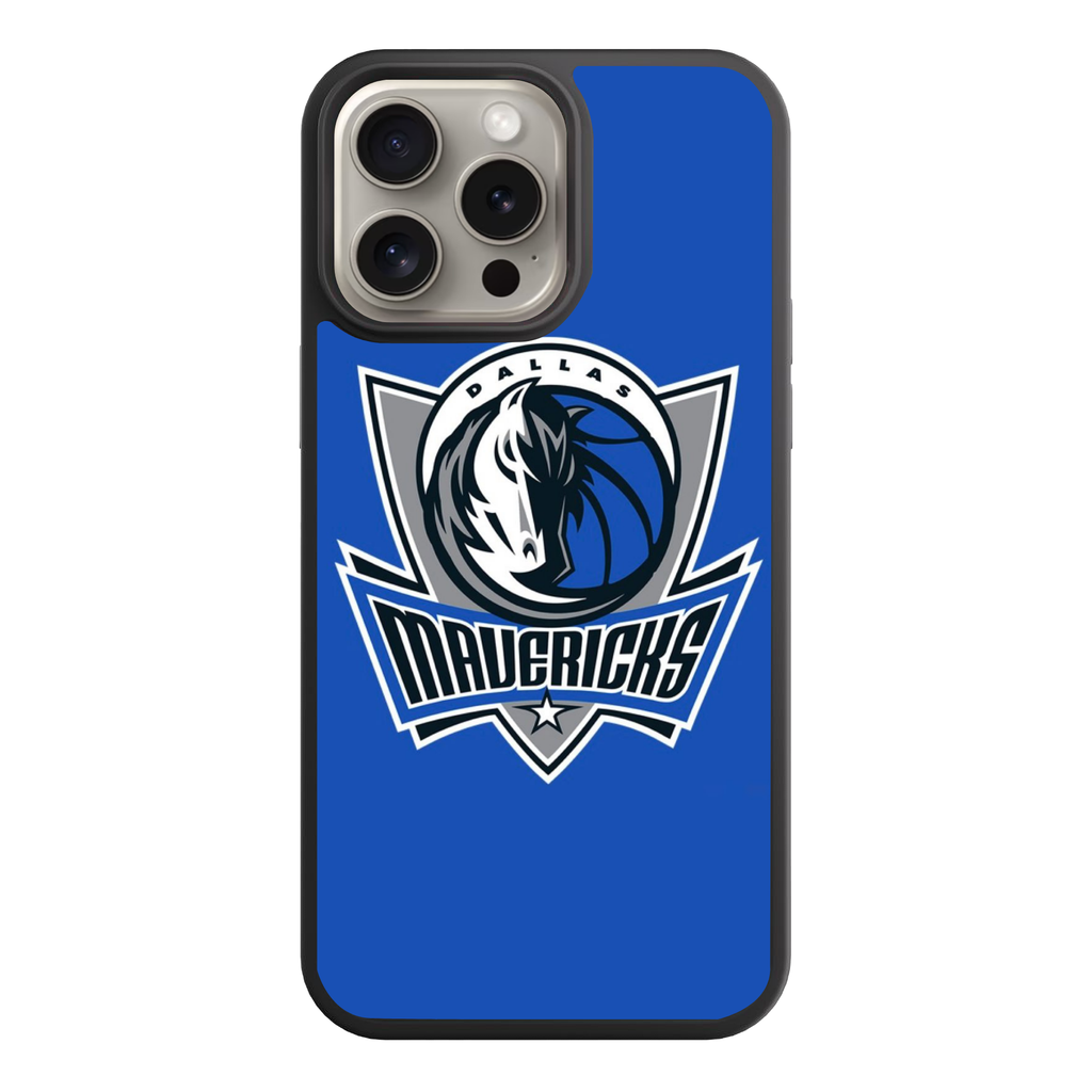 NBA Dallas Mavericks Phone Case For iPhone Samsung Galaxy Pixel - Dallas Mavericks Logo On Blue Background