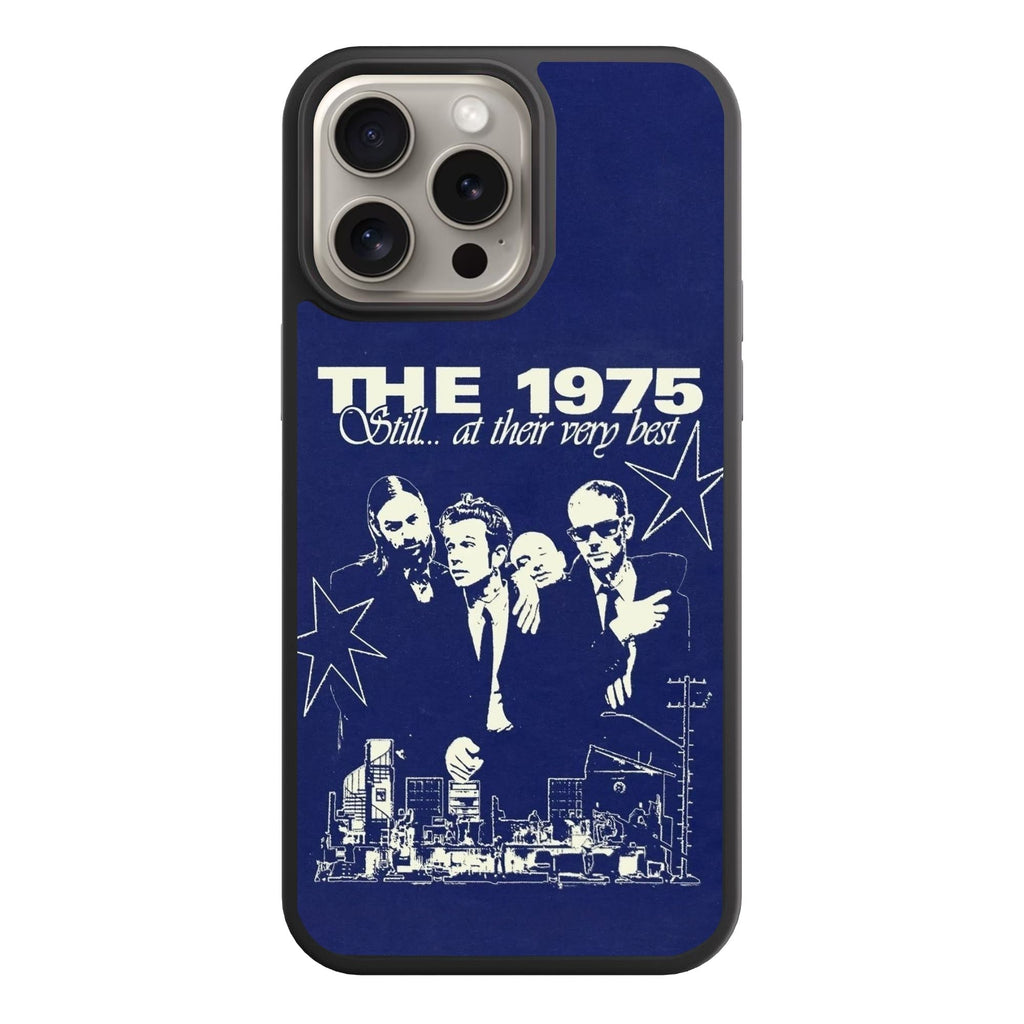 The 1975 Phone Case For iPhone Samsung Galaxy Pixel - The 1975 Still At Their Very Best Merch Graphic In Navy Background