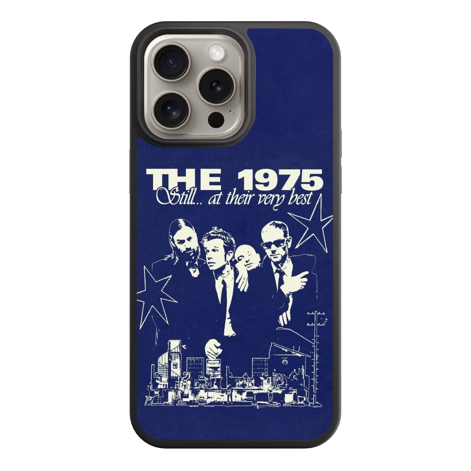 The 1975 Phone Case For iPhone Samsung Galaxy Pixel - The 1975 Still At Their Very Best Merch Graphic In Navy Background