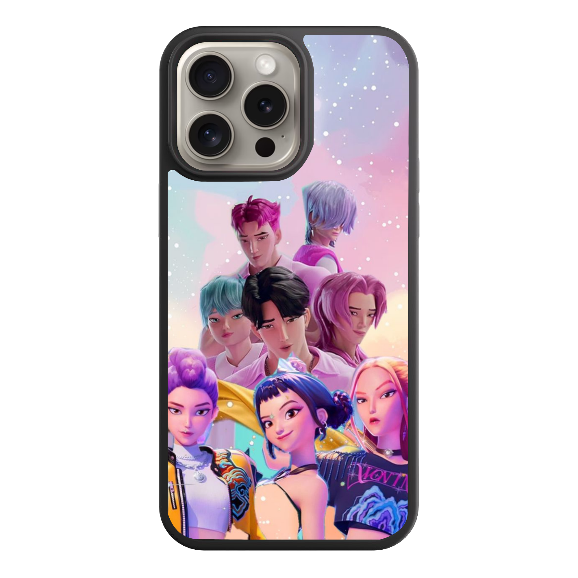 KPop Demon Hunters Phone Case For iPhone Samsung Galaxy Pixel - HUNTRIX And Saja Boys Ensemble Art