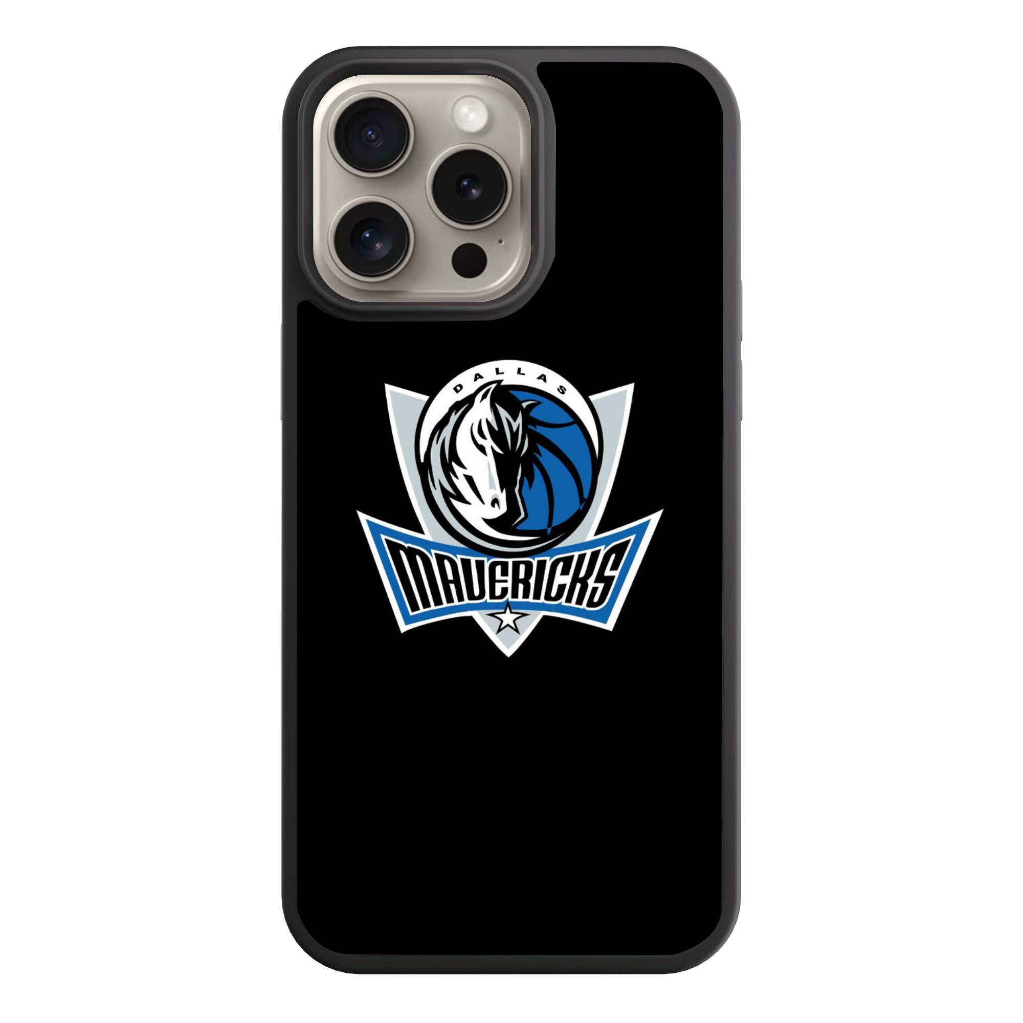 NBA Dallas Mavericks Phone Case For iPhone Samsung Galaxy Pixel - Dallas Mavericks Logo On Black Background