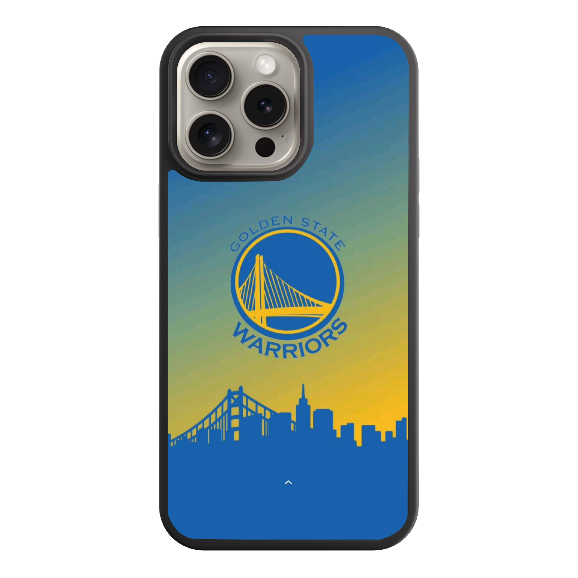 NBA Golden State Warriors Phone Case For iPhone Samsung Galaxy Pixel - Golden State Warriors Logo On Bay Bridge Skyline Background
