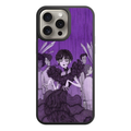Wednesday Phone Case For iPhone Samsung Galaxy Pixel - Wednesday Addams Dancing In Black Dress On Purple Background