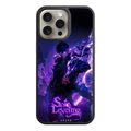 Solo Leveling Sung Jin woo Phone Case For iPhone Samsung Galaxy Pixel - Sung Jin woo With Purple Aura And Solo Leveling Arise Text On Black Background