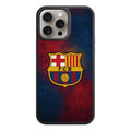 FC Barcelona Phone Case For iPhone Samsung Galaxy Pixel - FC Barcelona Crest On Smoke Textured Blaugrana Background