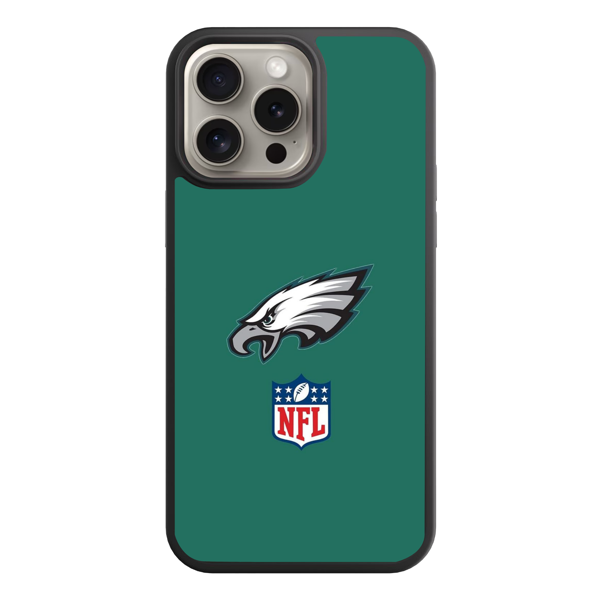 NFL Philadelphia Eagles Phone Case For iPhone Samsung Galaxy Pixel - Philadelphia Eagles Logo And NFL Shield On Green Background