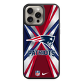 NFL New England Patriots Phone Case For iPhone Samsung Galaxy Pixel - New England Patriots Logo And Wordmark On Red And Blue Mesh Background