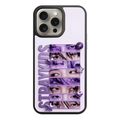 Stray Kids Phone Case For iPhone Samsung Galaxy Pixel - Stray Kids Logo Text And Members Eyes In Purple Bars On Purple Background