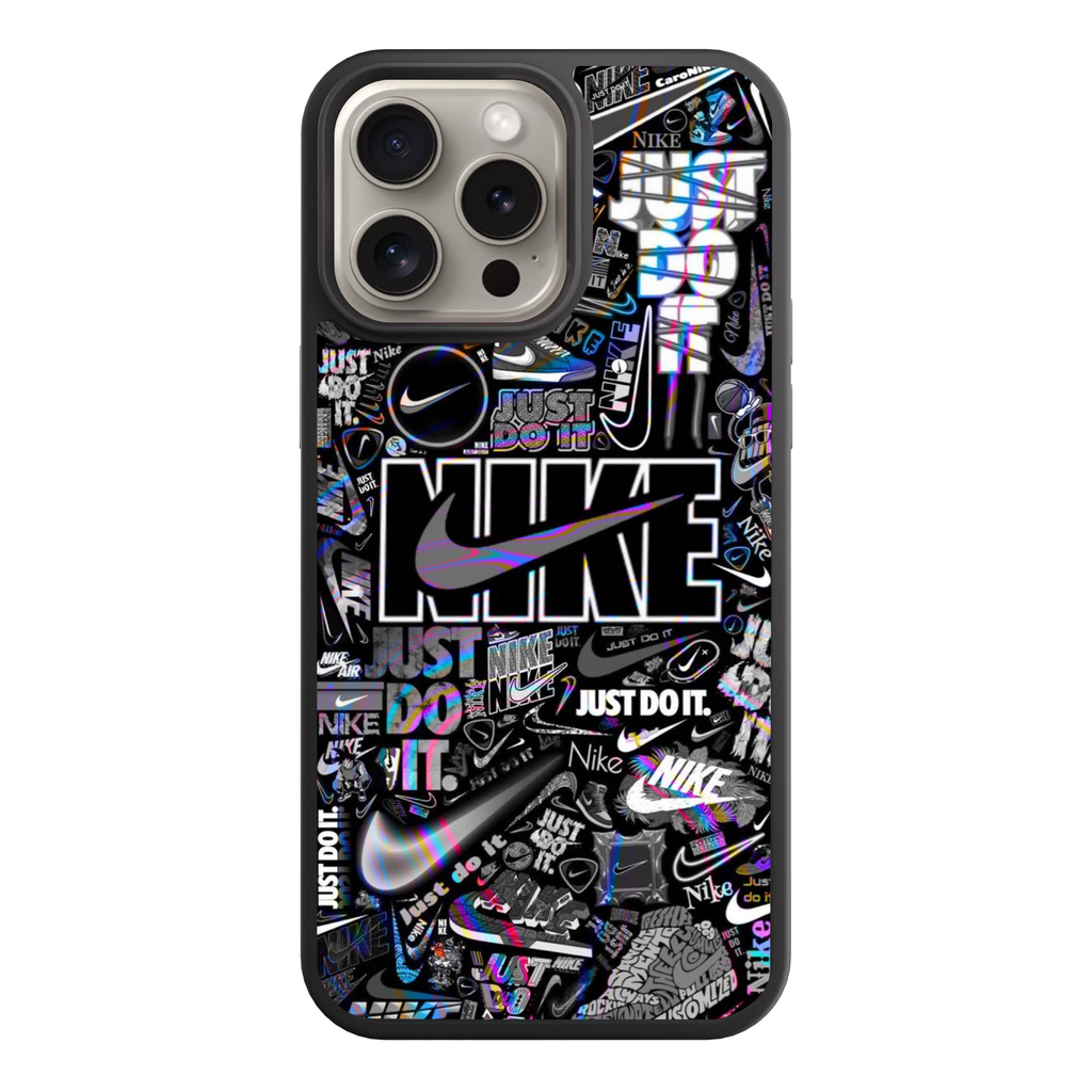 Nike Phone Case For iPhone Samsung Galaxy Pixel - Nike Graffiti Collage Black And White Art