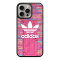 Adidas Phone Case For iPhone Samsung Galaxy Pixel - Adidas Trefoil Logo On Colorful Brick Wall Background
