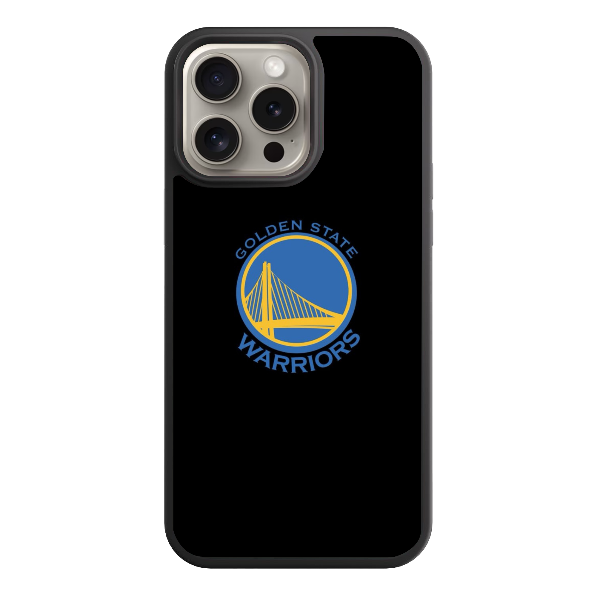 NBA Golden State Warriors Phone Case For iPhone Samsung Galaxy Pixel - Golden State Warriors Logo On Black Background