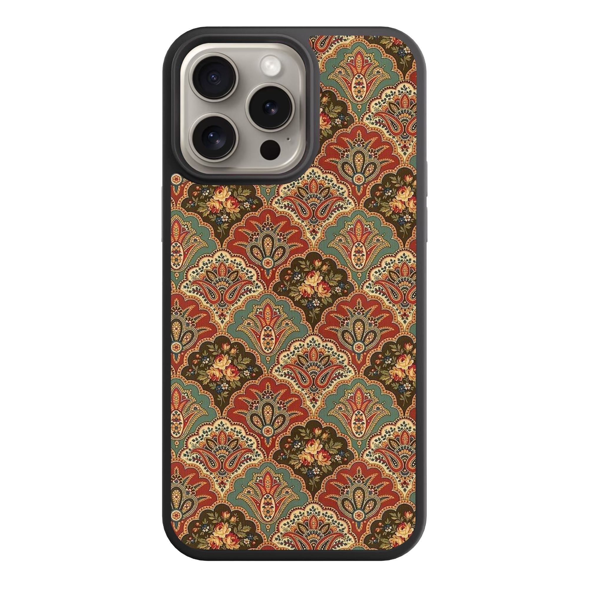 Floral Pattern Phone Case For iPhone Samsung Galaxy Pixel - Vintage Paisley Damask Floral Pattern