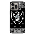 NFL Las Vegas Raiders Phone Case For iPhone Samsung Galaxy Pixel - Las Vegas Raiders Logo On Black Bandana Background