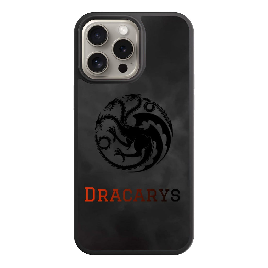 House Of The Dragon Phone Case For iPhone Samsung Galaxy Pixel - House Of The Dragon Dracarys Sigil Poster In Dark Grey Cloudy Background