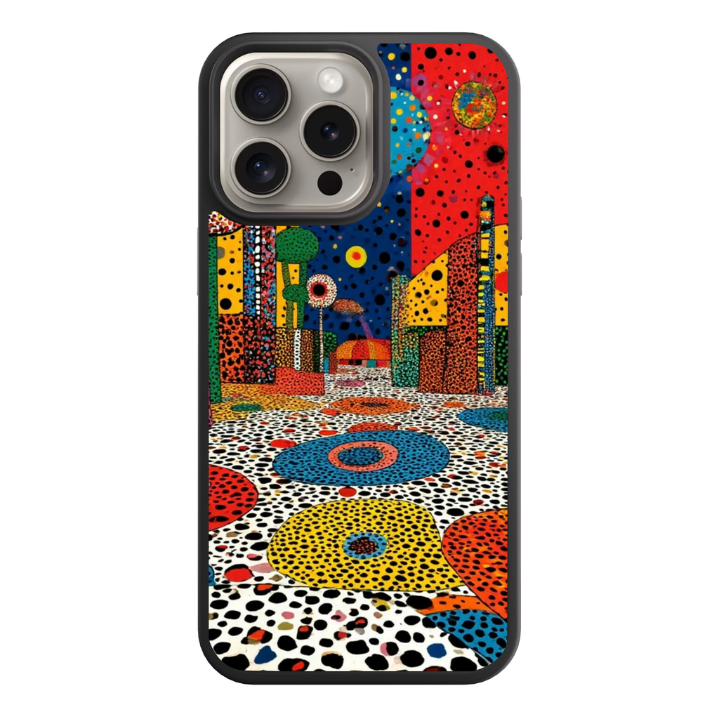 Yayoi Kusama Phone Case For iPhone Samsung Galaxy Pixel - Town In The City Polka Dot Painting