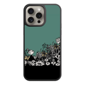 Moomins Little My Phone Case For iPhone Samsung Galaxy Pixel - Little My In Flower Field In Muted Green Background