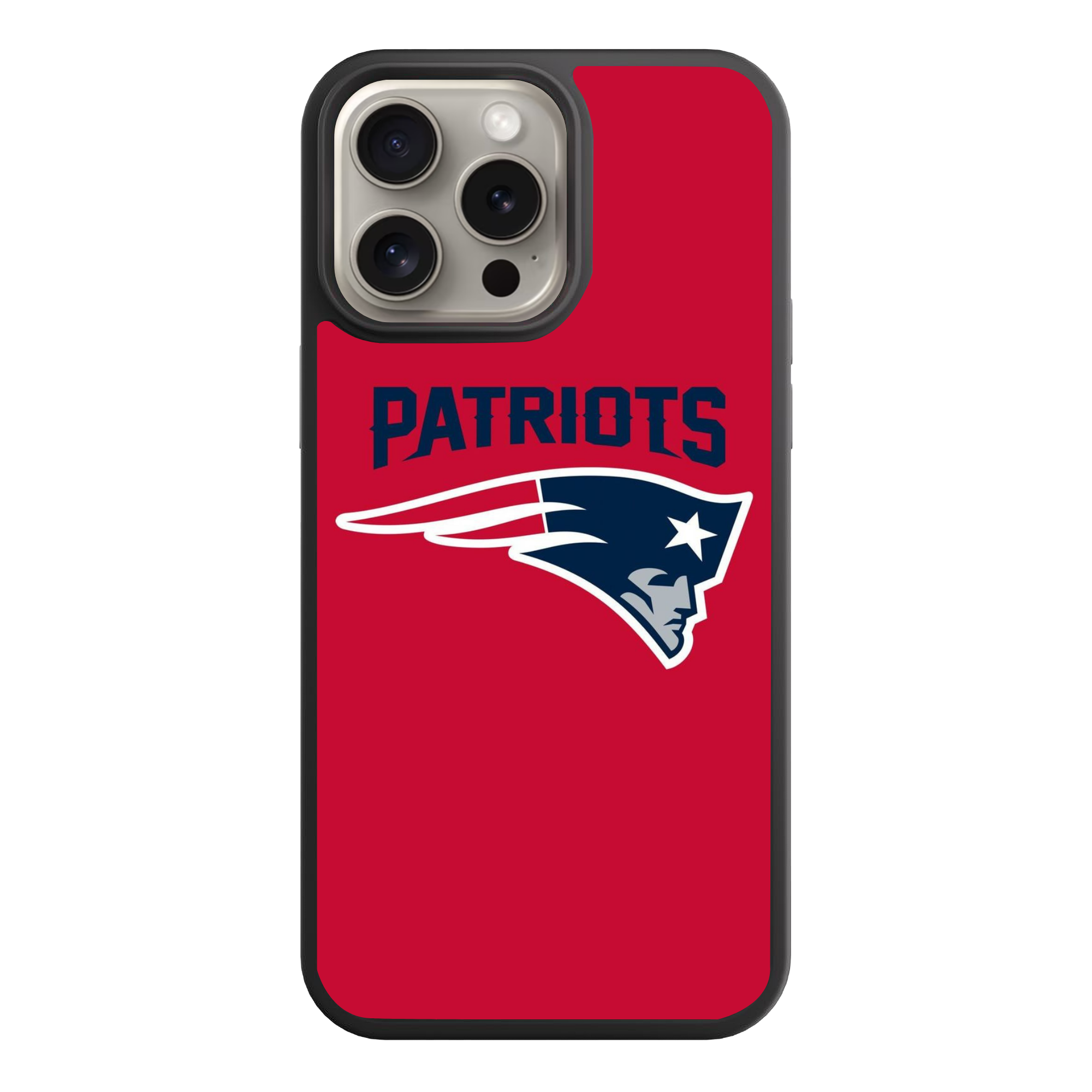 NFL New England Patriots Phone Case For iPhone Samsung Galaxy Pixel - New England Patriots Logo And Wordmark On Red Background