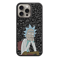 Rick And Morty Phone Case For iPhone Samsung Galaxy Pixel - Rick Sanchez Thinking On A Mathematical Formula Background