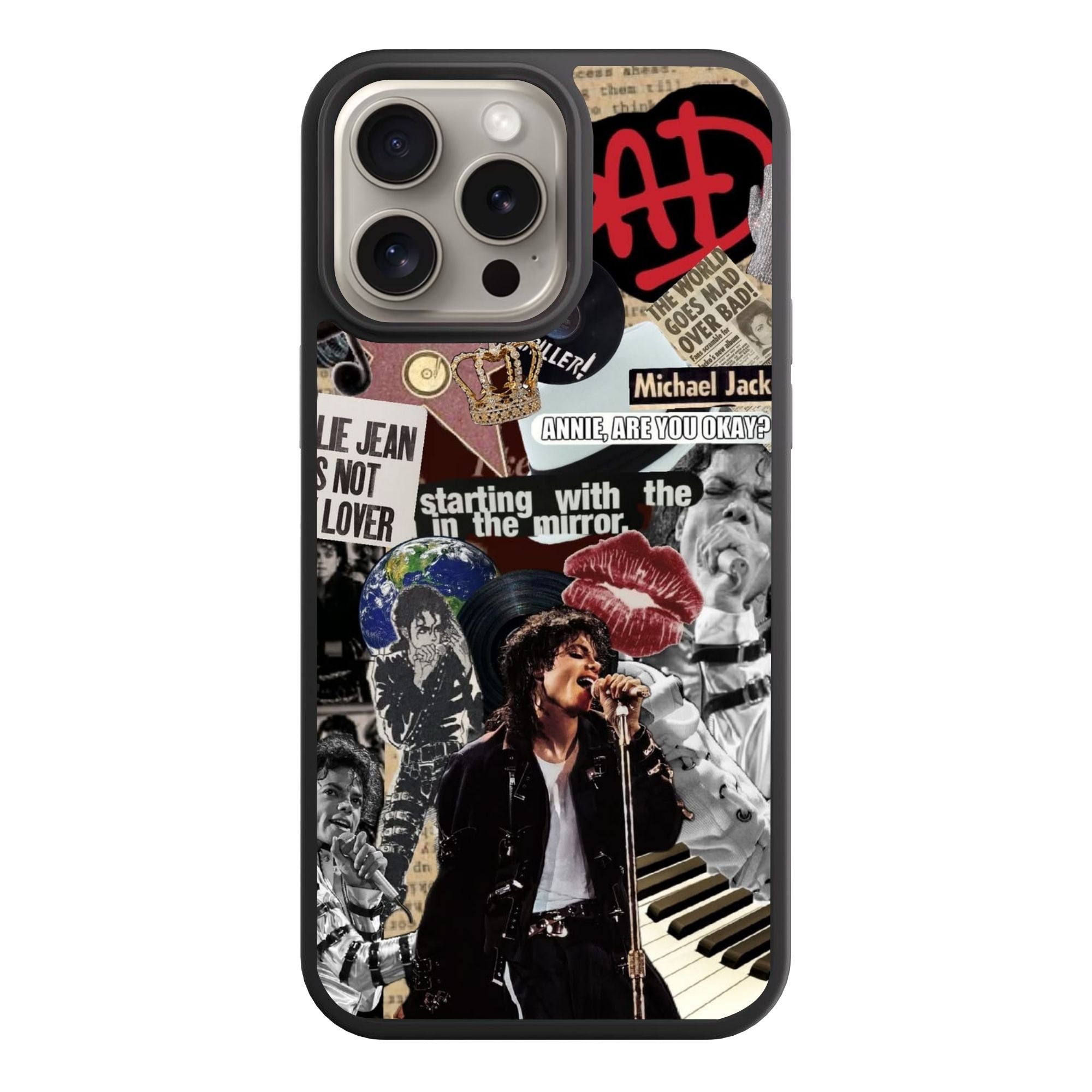 Michael Jackson Phone Case For iPhone Samsung Galaxy Pixel - Michael Jackson Vintage Scrapbook Collage