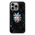 Rick And Morty Phone Case For iPhone Samsung Galaxy Pixel - Rick Sanchez Posing On A Chemistry Doodle Background