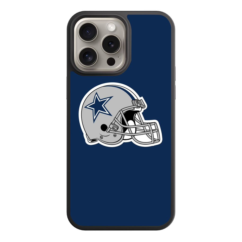 NFL Dallas Cowboys Phone Case For iPhone Samsung Galaxy Pixel - Dallas Cowboys Helmet On Navy Blue Background