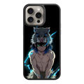 Demon Slayer Inosuke Phone Case For iPhone Samsung Galaxy Pixel - Inosuke Hashibira Unleashed Beast Breathing Art On Blackground