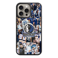 NBA Dallas Mavericks Phone Case For iPhone Samsung Galaxy Pixel - Dallas Mavericks Logo And Players Collage Poster