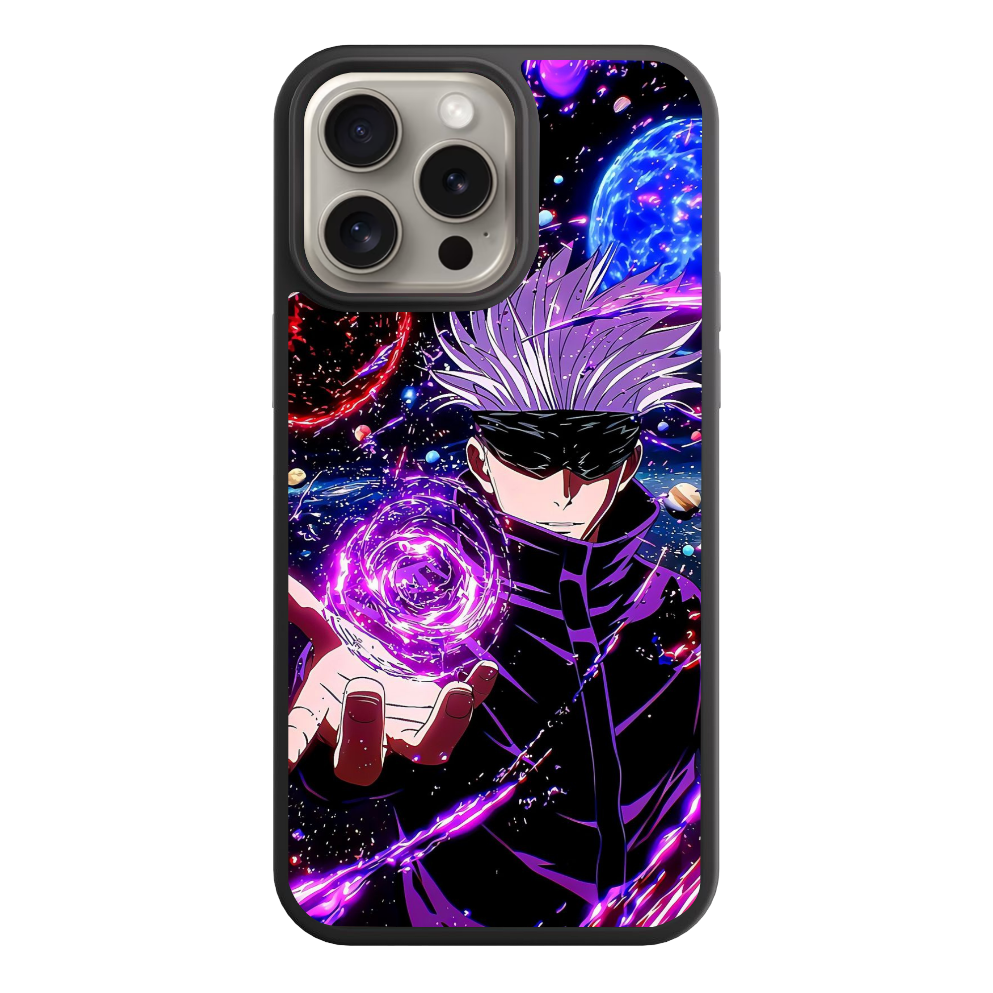 Jujutsu Kaisen Gojo Phone Case For iPhone Samsung Galaxy Pixel - Gojo Satoru Hollow Purple Cosmic Space