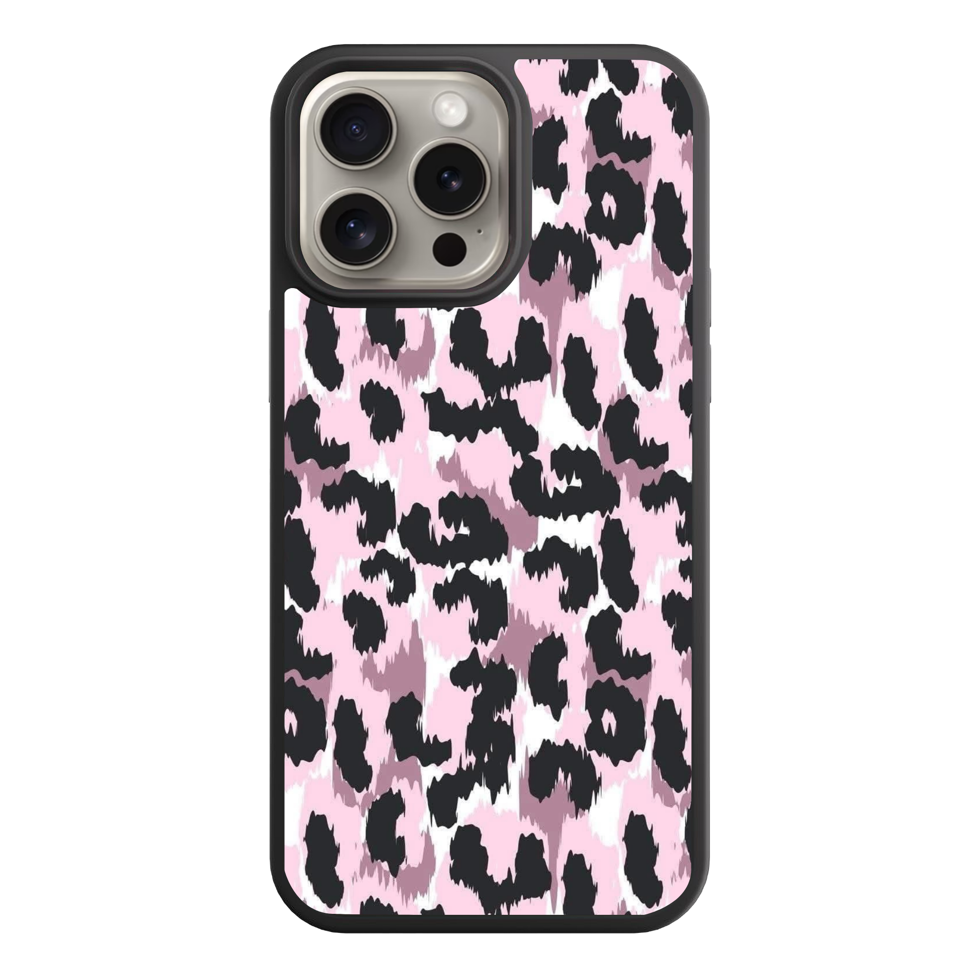 Animal Fur Pattern Phone Case For iPhone Samsung Galaxy Pixel - Pink Leopard Print Pattern