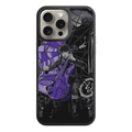 Wednesday Phone Case For iPhone Samsung Galaxy Pixel - Wednesday Addams Playing Purple Cello In Front Of Spiderweb Window Poster