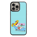 Rugrats Angelica Phone Case For iPhone Samsung Galaxy Pixel - Angelica Pickles Reclining On A Beach Chair On Light Blue Background