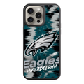 NFL Philadelphia Eagles Phone Case For iPhone Samsung Galaxy Pixel - Philadelphia Eagles Logo And Wordmark On Pixelated Textured Background