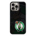 NBA Boston Celtics Phone Case For iPhone Samsung Galaxy Pixel - Boston Celtics Lucky The Leprechaun Shadow Logo On Dark Background