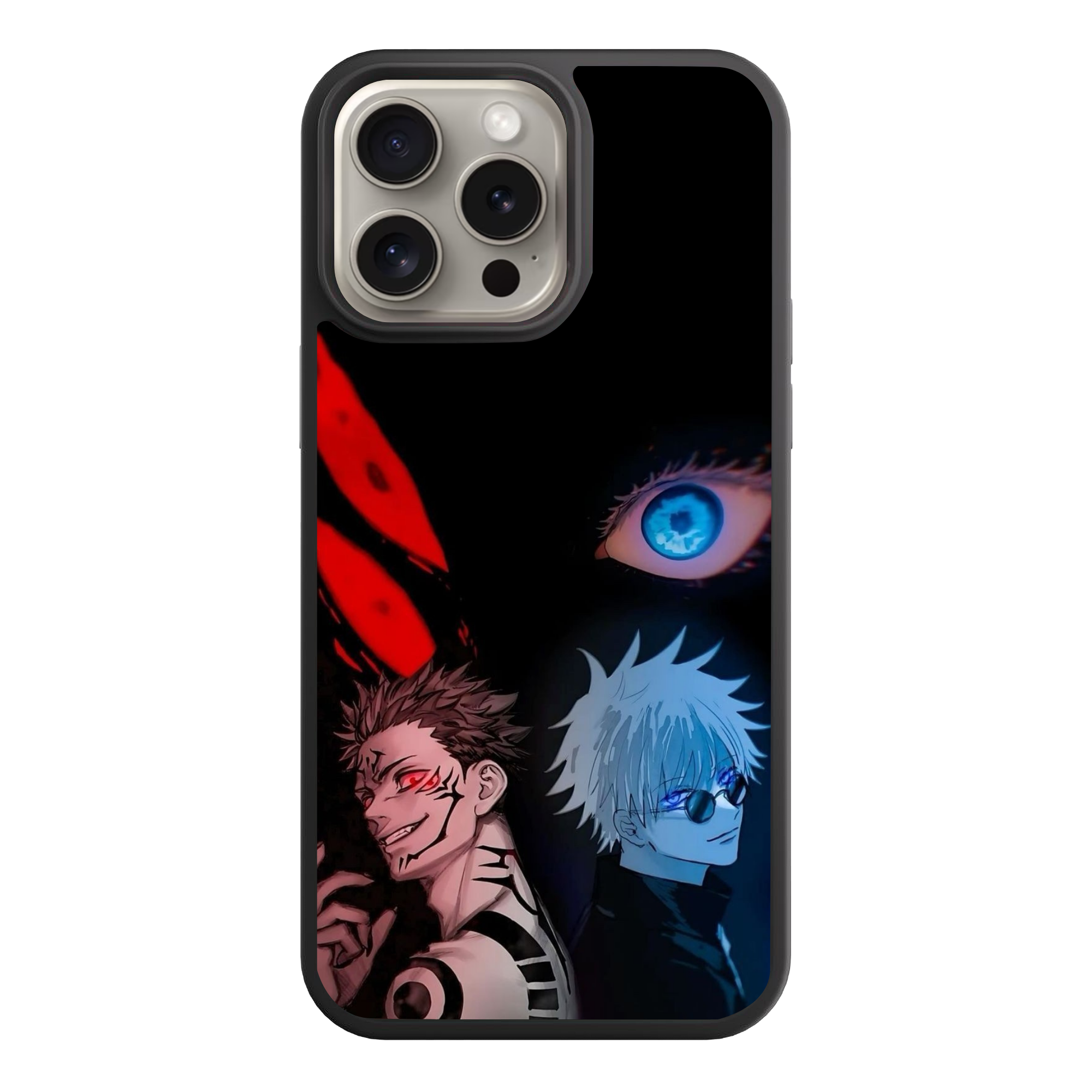 Jujutsu Kaisen Phone Case For iPhone Samsung Galaxy Pixel - Sukuna And Gojo Cursed Eyes Rivalry Poster