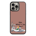 Looney Tunes Bugs Bunny Phone Case For iPhone Samsung Galaxy Pixel - Bugs Bunny Reclining With Carrot On Dusty Rose Background