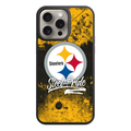 NFL Pittsburgh Steelers Phone Case For iPhone Samsung Galaxy Pixel - Pittsburgh Steelers Logo And Steel Pride Wordmark On Yellow Textured Background