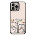 Moomins Phone Case For iPhone Samsung Galaxy Pixel - Moomin Characters In Big Tree In Light Pink Background