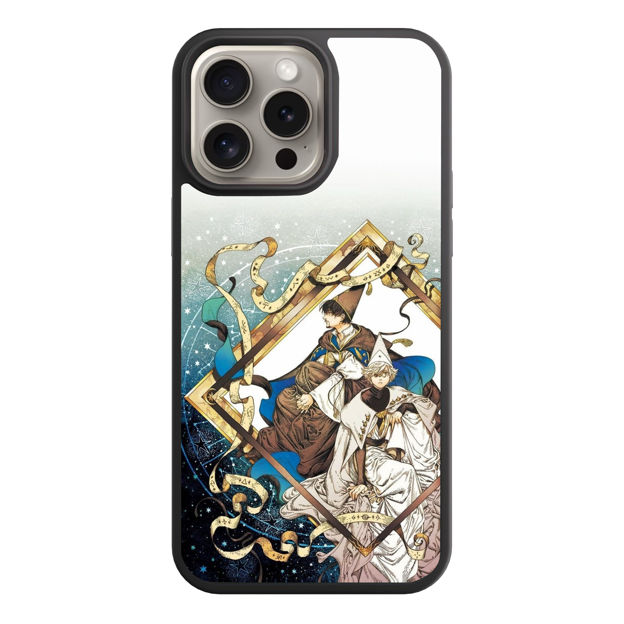 Witch Hat Atelier Phone Case For iPhone Samsung Galaxy Pixel - Qifrey And Olruggio Inside Ornate Frame On White Background