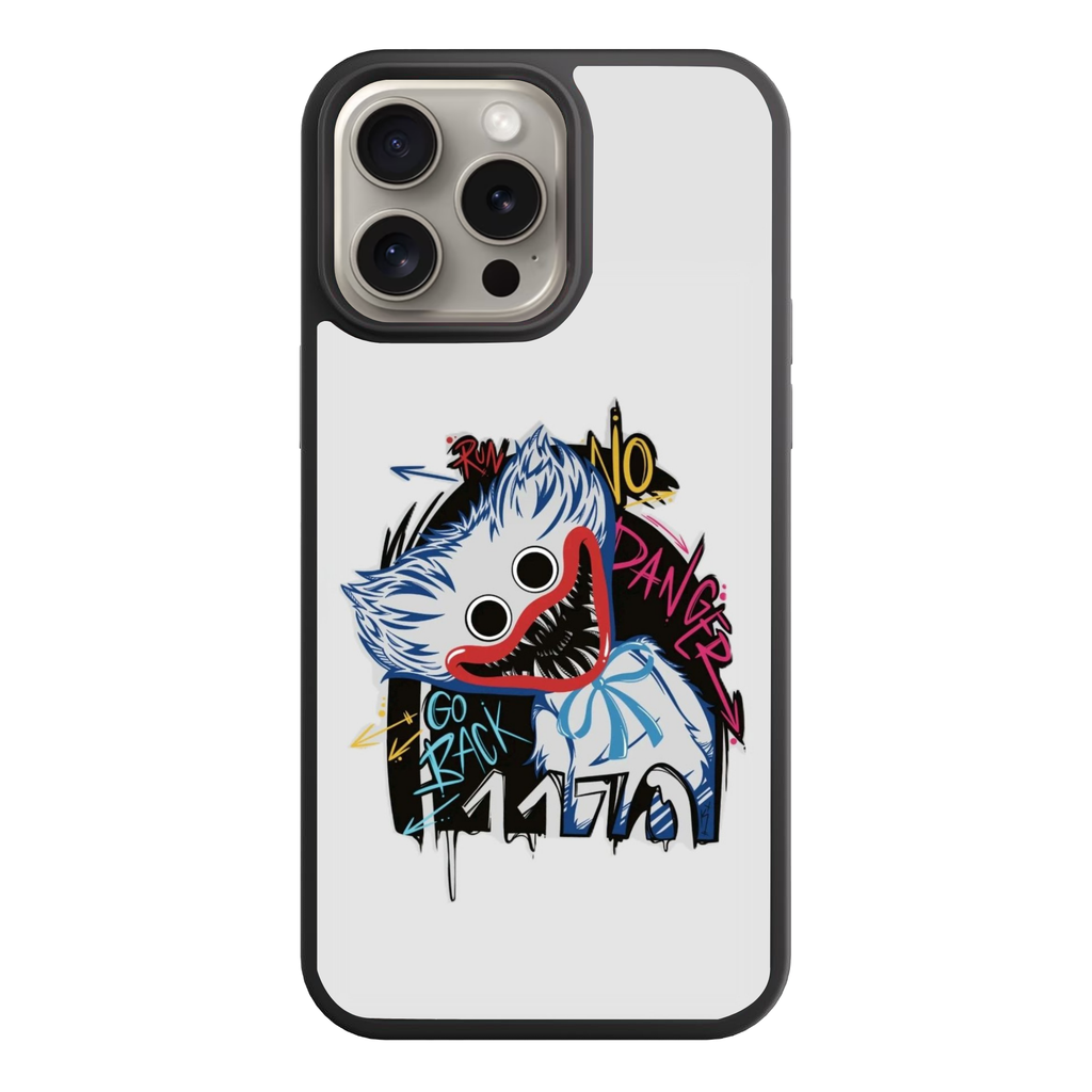 Poppy Playtime Huggy Wuggy Phone Case For iPhone Samsung Galaxy Pixel - Huggy Wuggy Street Art Graffiti On White Background