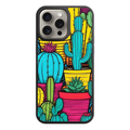 Floral Pattern Phone Case For iPhone Samsung Galaxy Pixel - Bold Colorful Pop Art Cactus Pattern