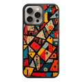 Art Print Phone Case For iPhone Samsung Galaxy Pixel - Abstract Bauhaus Geometric Stained Glass Pattern