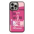 Pink Panther Phone Case For iPhone Samsung Galaxy Pixel - Pink Panther Walking In Pink Abstract Geometric Background