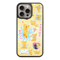 Cardcaptor Sakura Keroberos Phone Case For iPhone Samsung Galaxy Pixel - Keroberos Sticker Pattern On Yellow Dotted Background