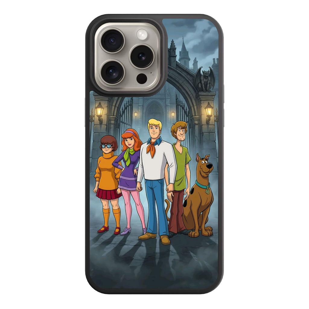 Scooby Doo Phone Case For iPhone Samsung Galaxy Pixel - Scooby Doo Mystery Inc Gang Outside Haunted Mansion Poster