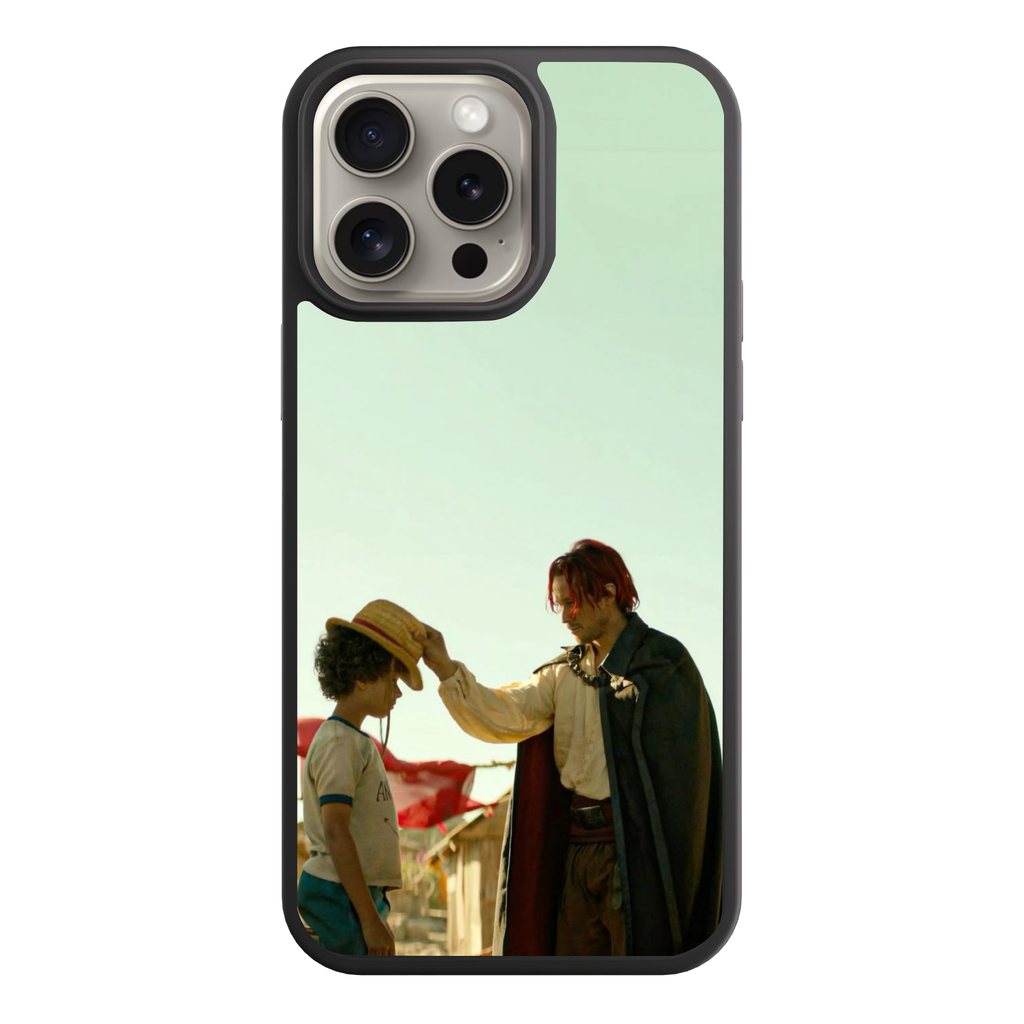 One Piece Live Action Phone Case For iPhone Samsung Galaxy Pixel - Shanks Entrusting The Straw Hat To Young Luffy