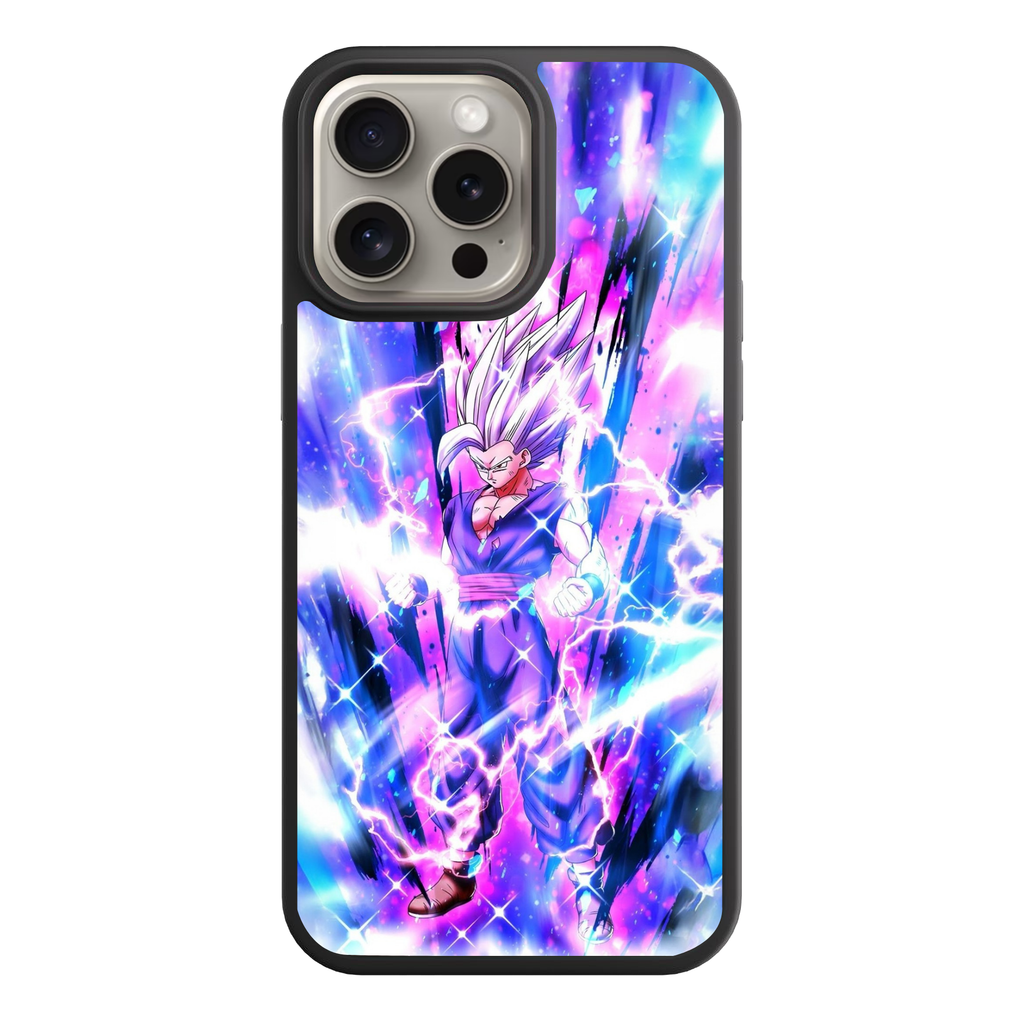 Dragon Ball Gohan Phone Case For iPhone Samsung Galaxy Pixel - Beast Gohan Purple Energy Aura And White Lightning Poster
